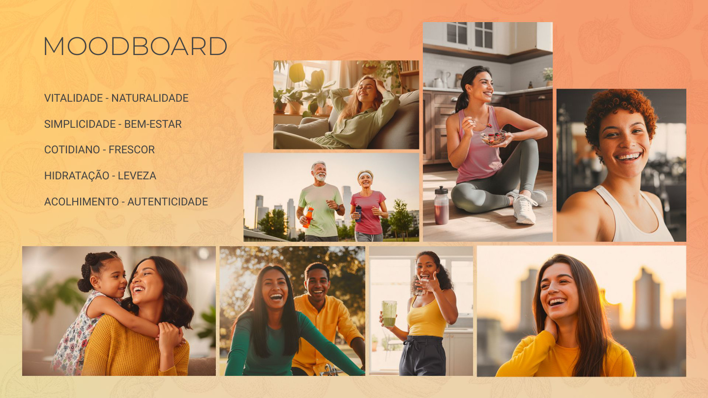 Moodboard: vitalidade, naturalidade, simplicidade, bem-estar