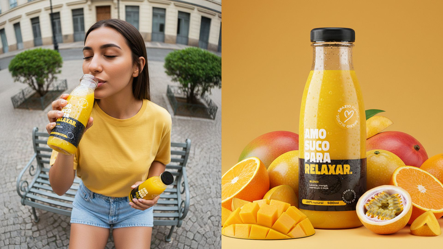 Amo Suco Para Relaxar - laranja, manga, maracujá e cajá